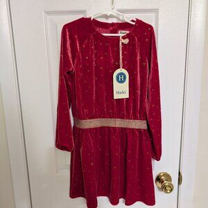 Hatley Holiday Stars Crushed Velour Dress NWT